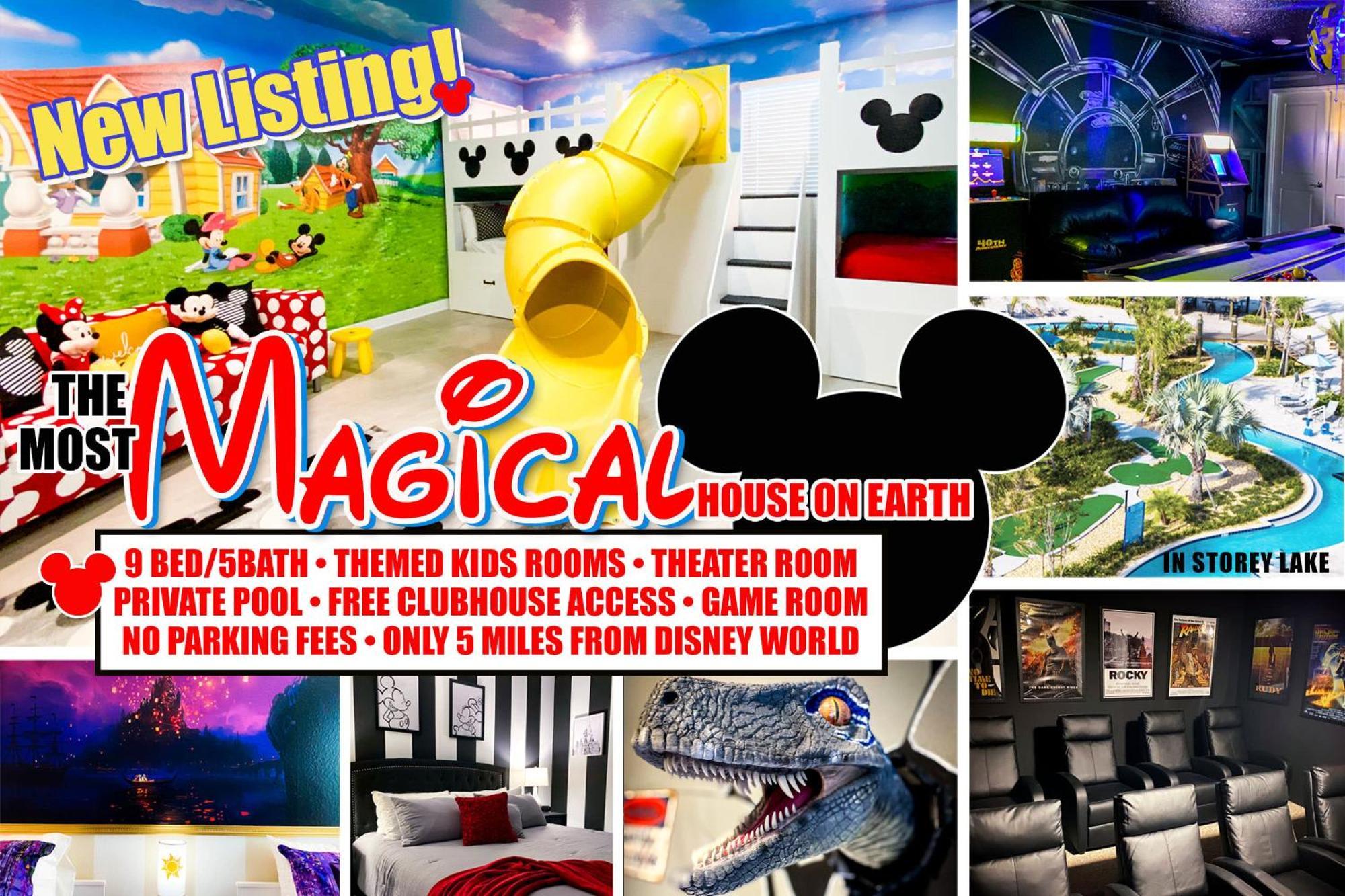 Magical Family Vacation Home Near Disney World At Storey Lake, Star Wars Gameroom, Pool, Theater, Mickey Slide, Sleeps Up To 28 Kissimmee Exterior photo